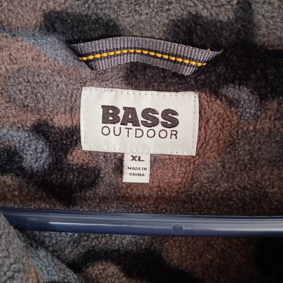 Bass Outdoor Womens XL Highline‎ Trail Fleece Pullover Top Half-Zip Camo - Picture 5 of 6